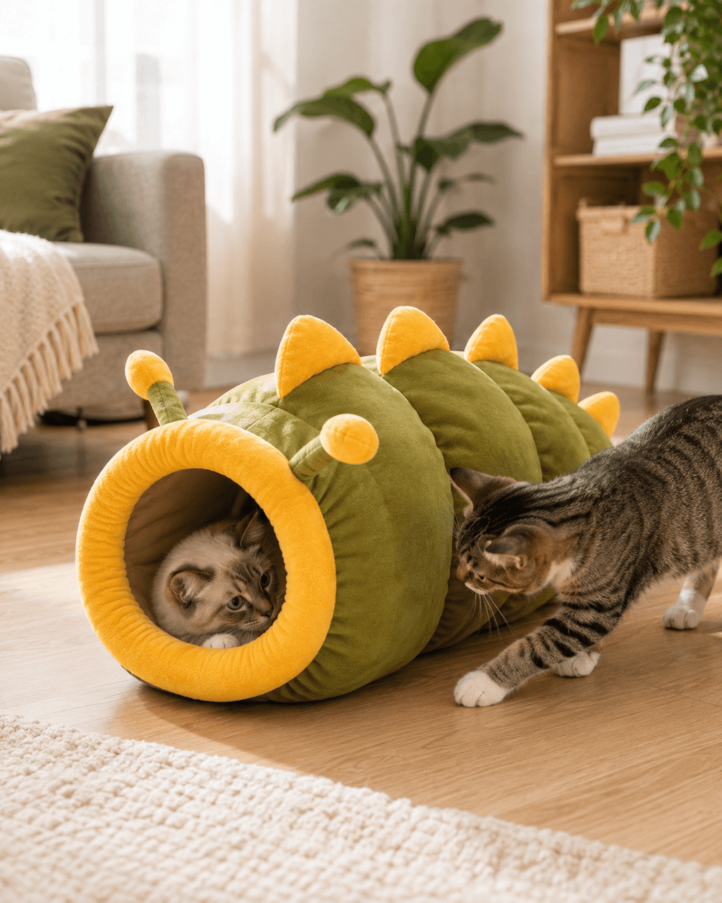 Cozy Critter Tunnel House – Caterpillar & Sheep