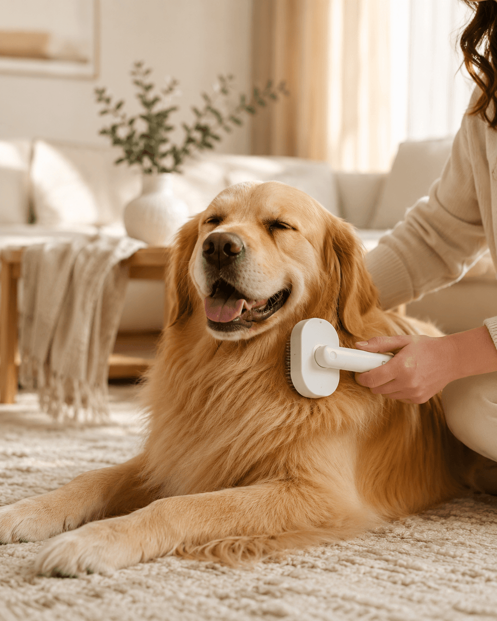 Self-Cleaning Slicker Brush for Cats & Dogs