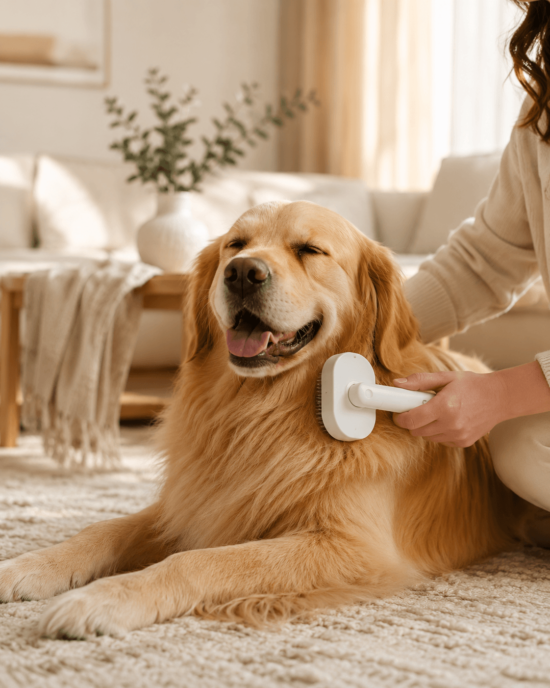 Self-Cleaning Slicker Brush for Cats & Dogs