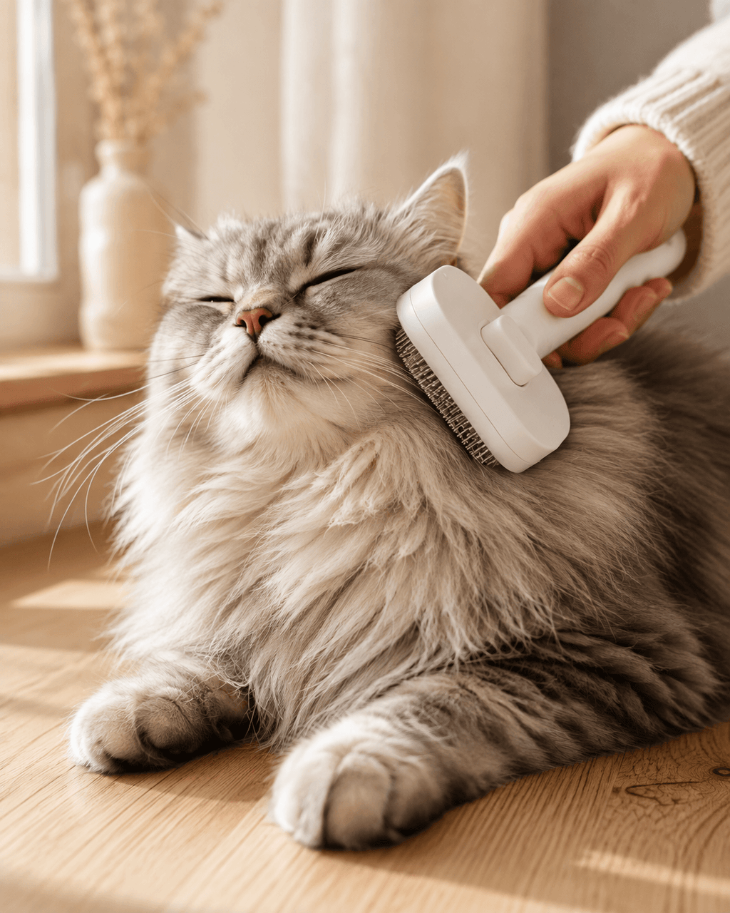 Self-Cleaning Slicker Brush for Cats & Dogs