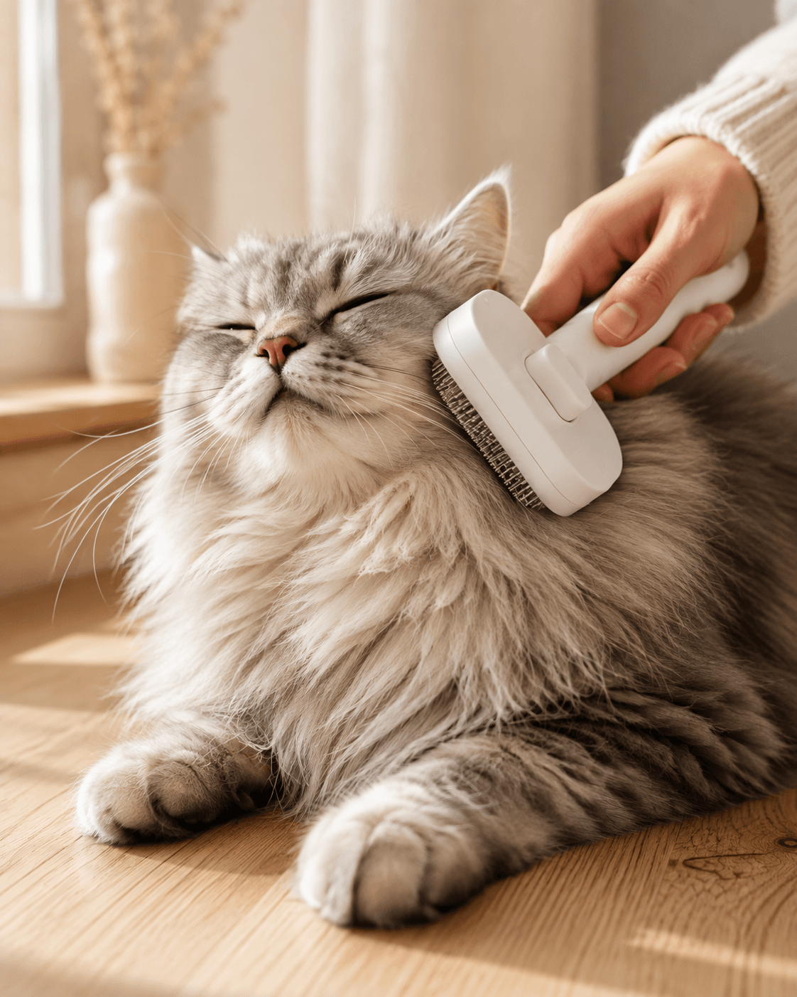 Self-Cleaning Slicker Brush for Cats & Dogs
